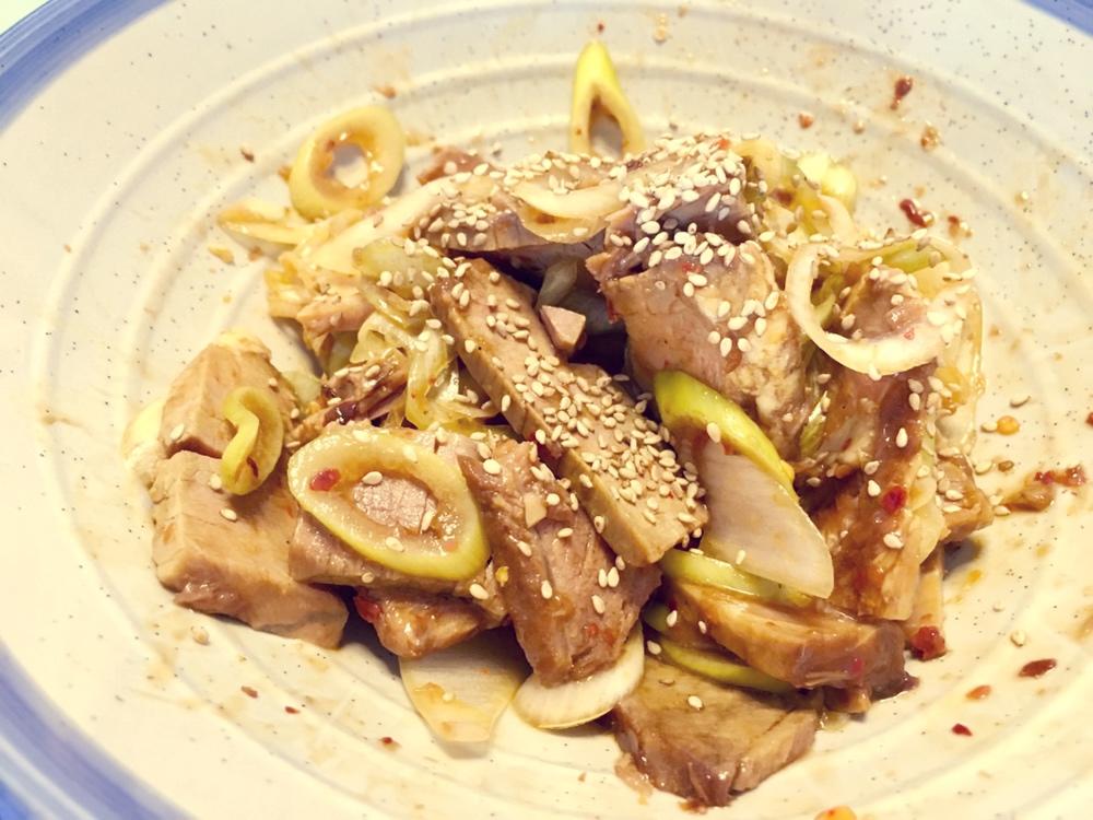 葱拌酱牛肉