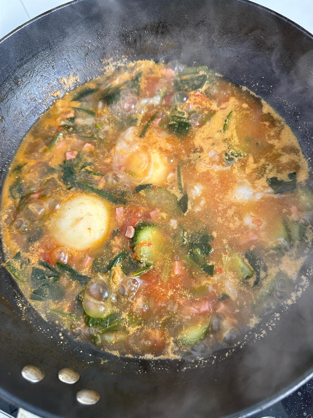 番茄菠菜鸡蛋汤