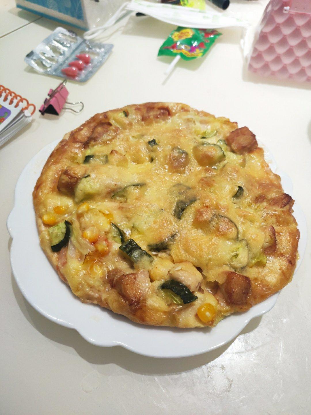 自制鸡肉披萨🍕比外面好吃百倍❗️超级拉丝❗️