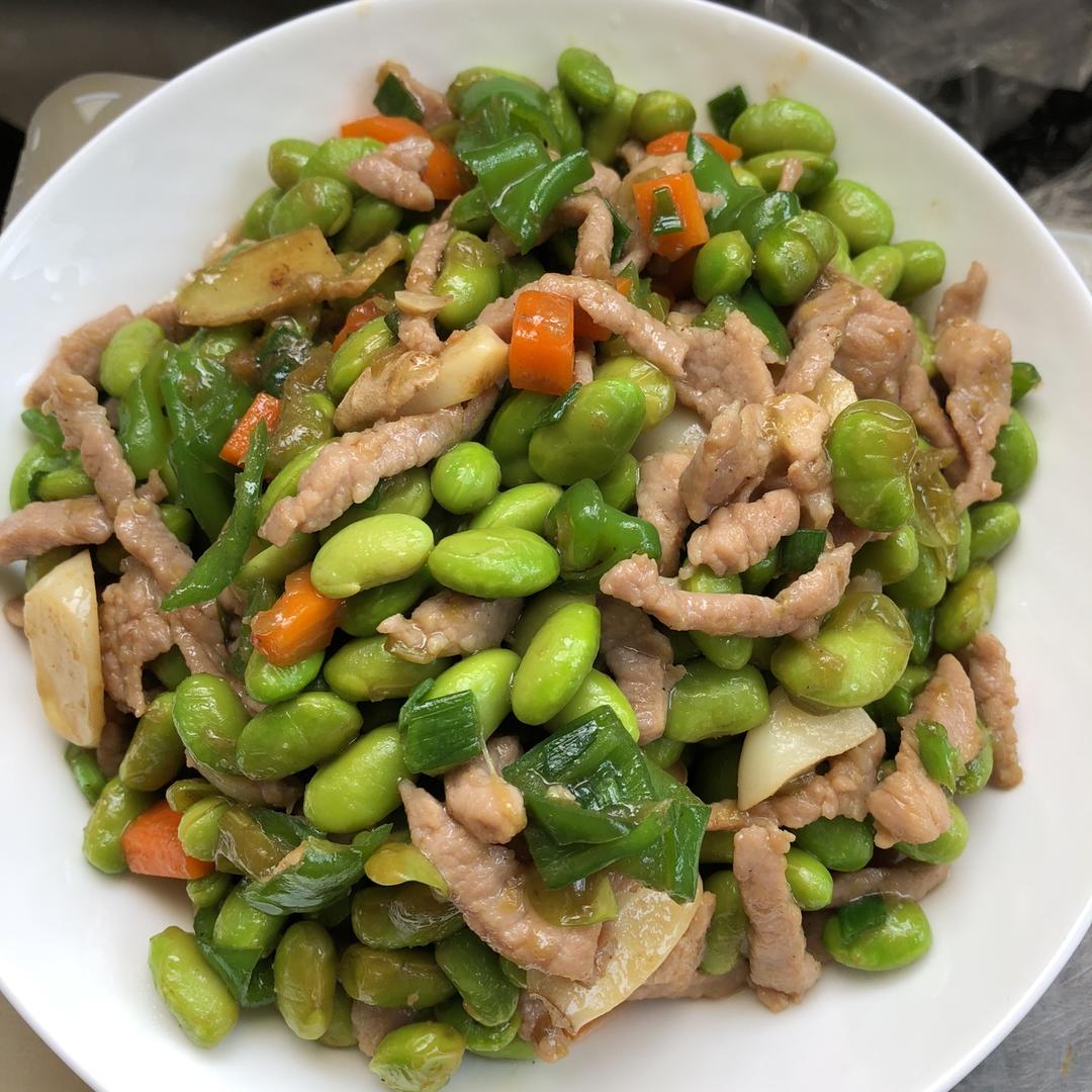 毛豆炒肉