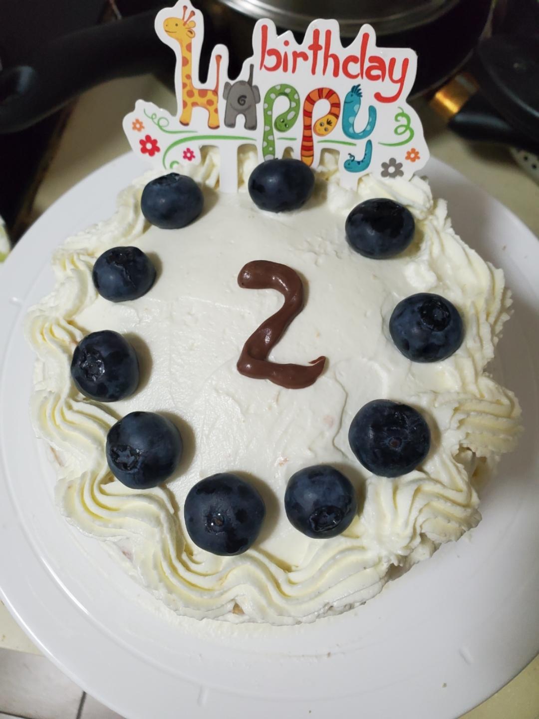 6寸 水果生日蛋糕 ——附带淡奶油打发程度