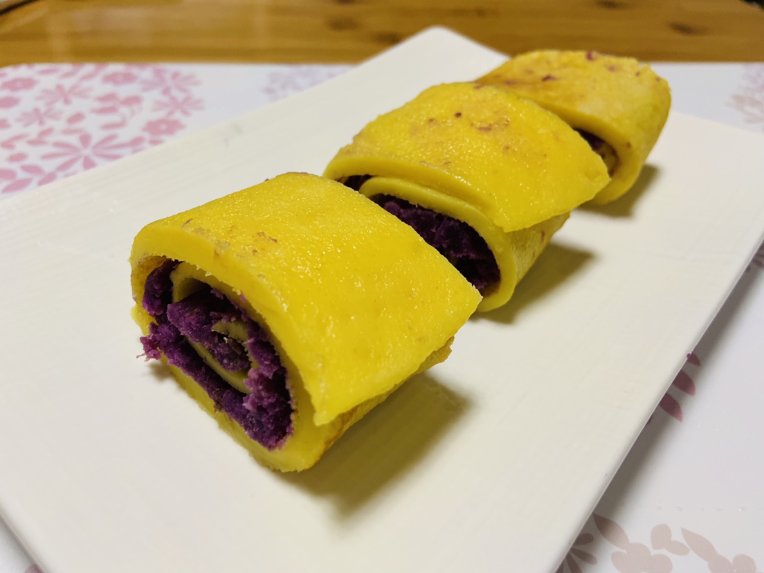 奶香紫薯蛋卷