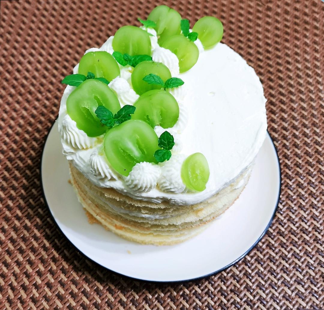 不用抹面、新手友好的青提奶油蛋糕