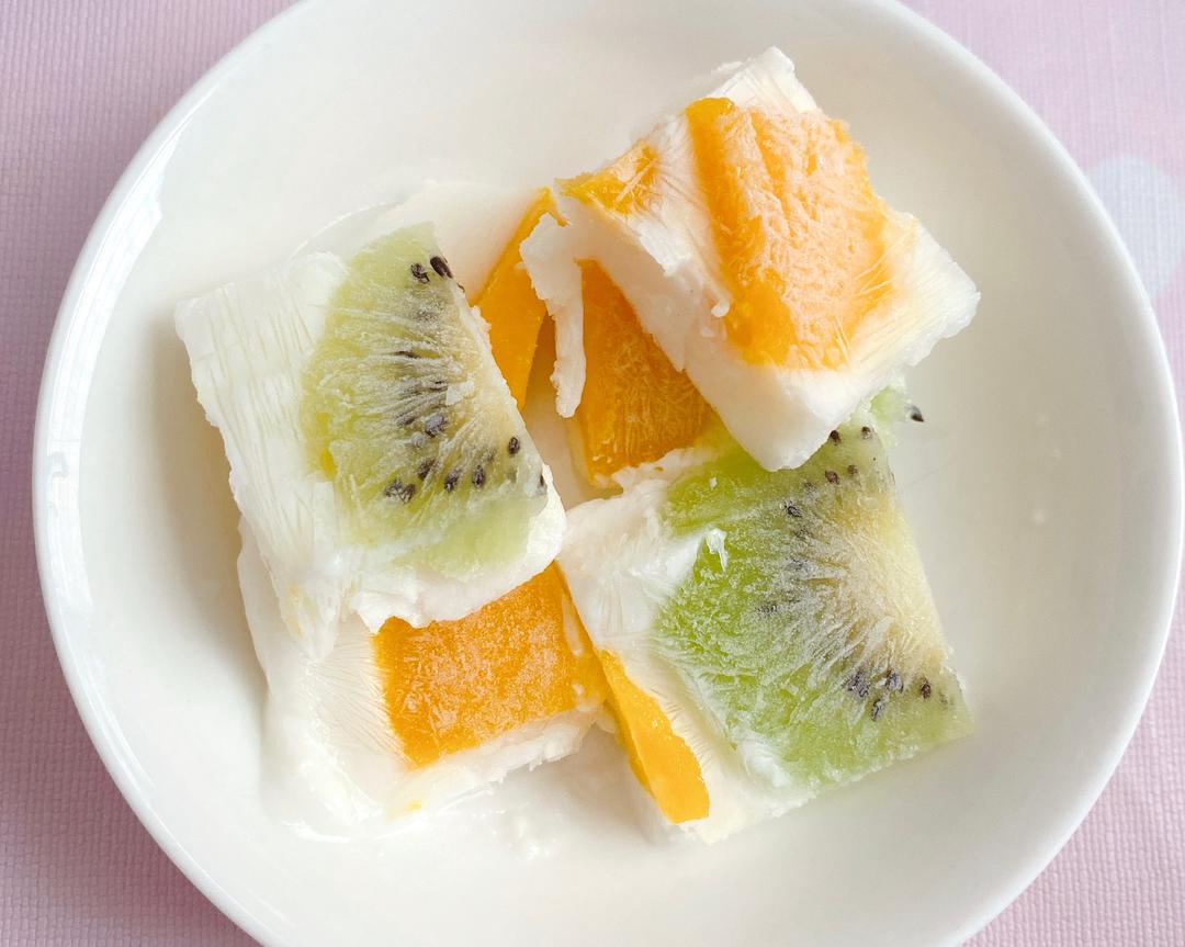 简单版酸奶水果🥭🥝冻的做法