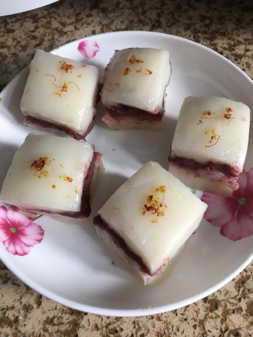 红豆桂花糯米糕