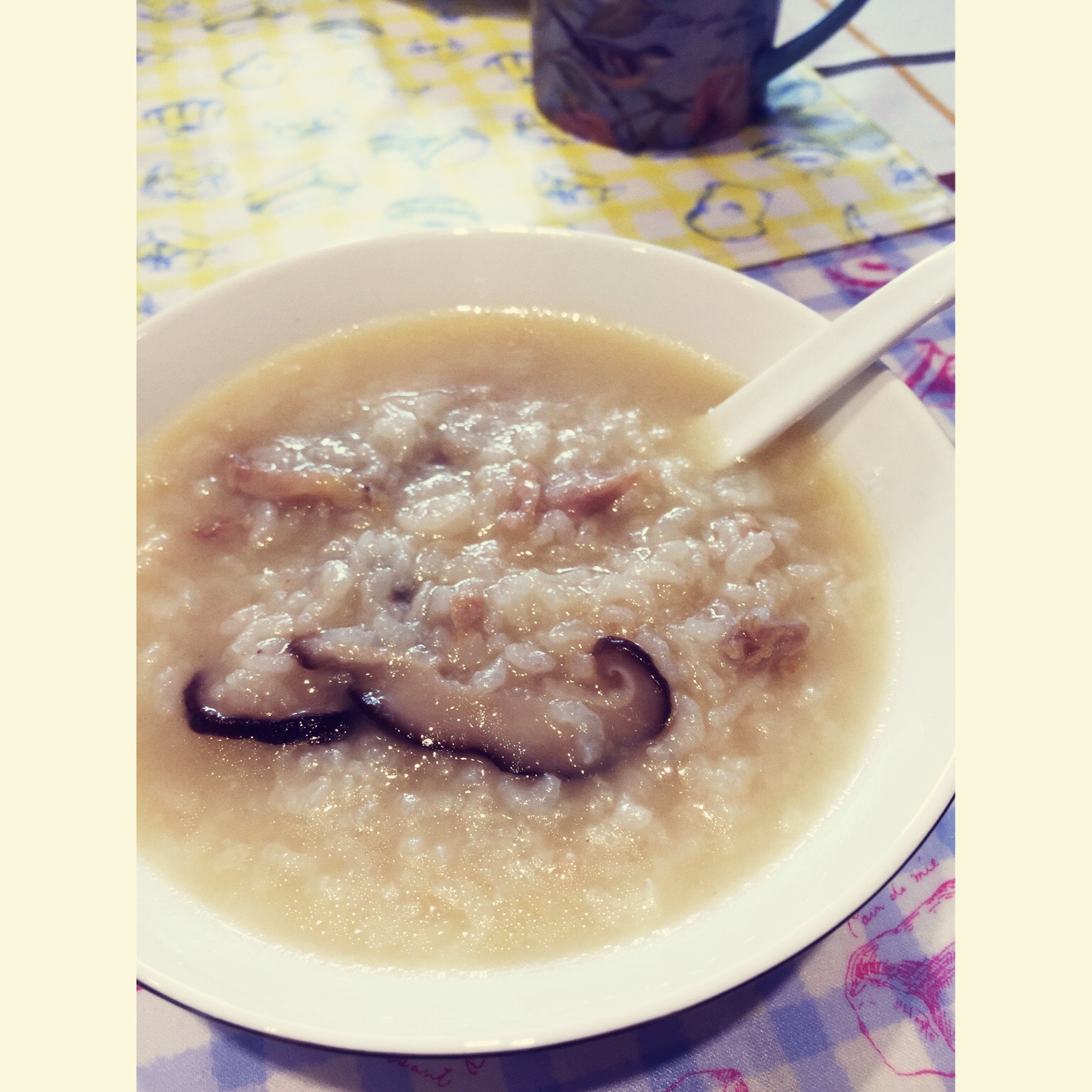 香菇滑鸡粥