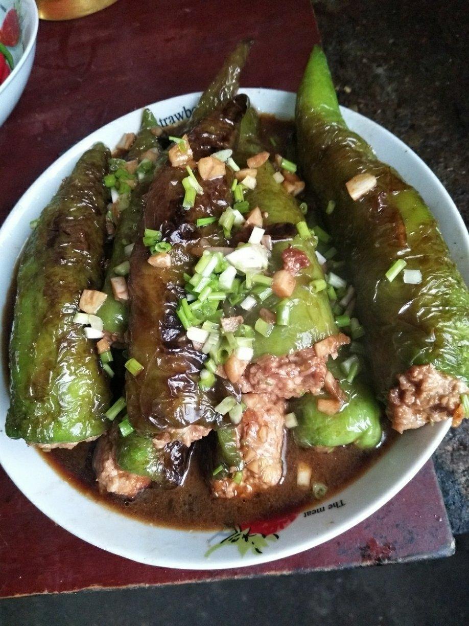 肉酿虎皮青椒