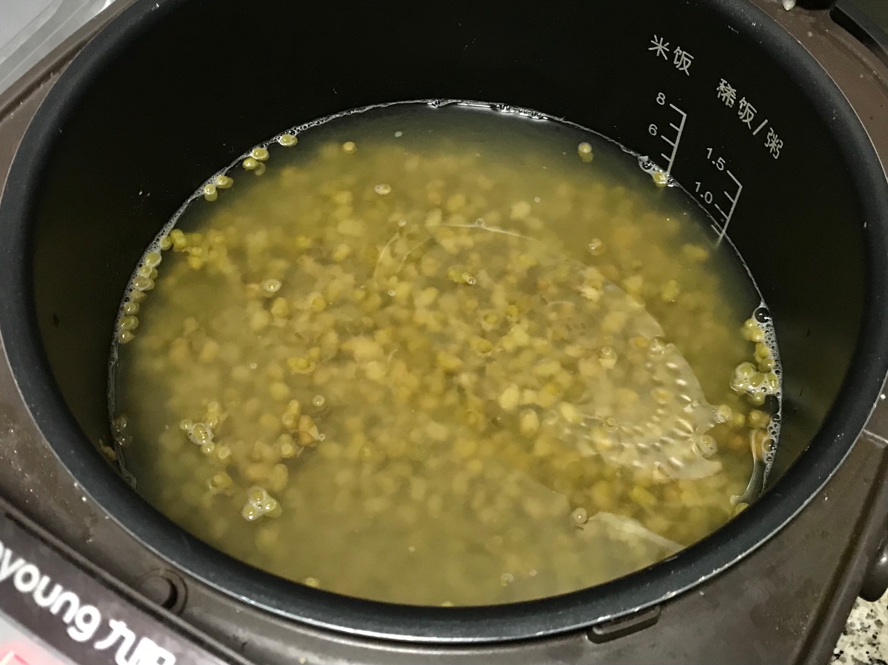 电饭煲陈皮绿豆沙（不用泡！超易出沙）的做法 步骤4