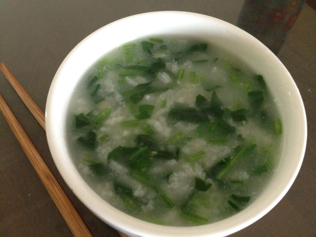 干贝菠菜粥