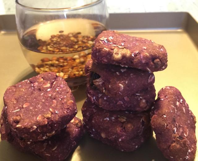 超简单燕麦紫薯饼干的做法