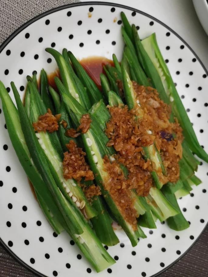蒜蓉秋葵～营养好吃