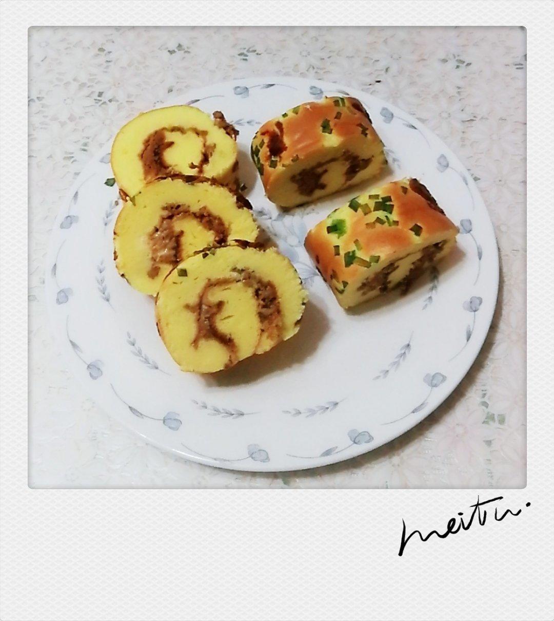 香葱肉松蛋糕卷