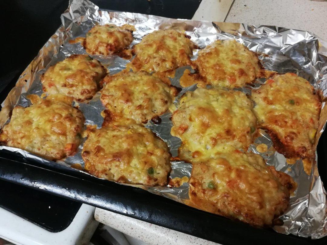 鸡胸肉虾仁鲜蔬饼