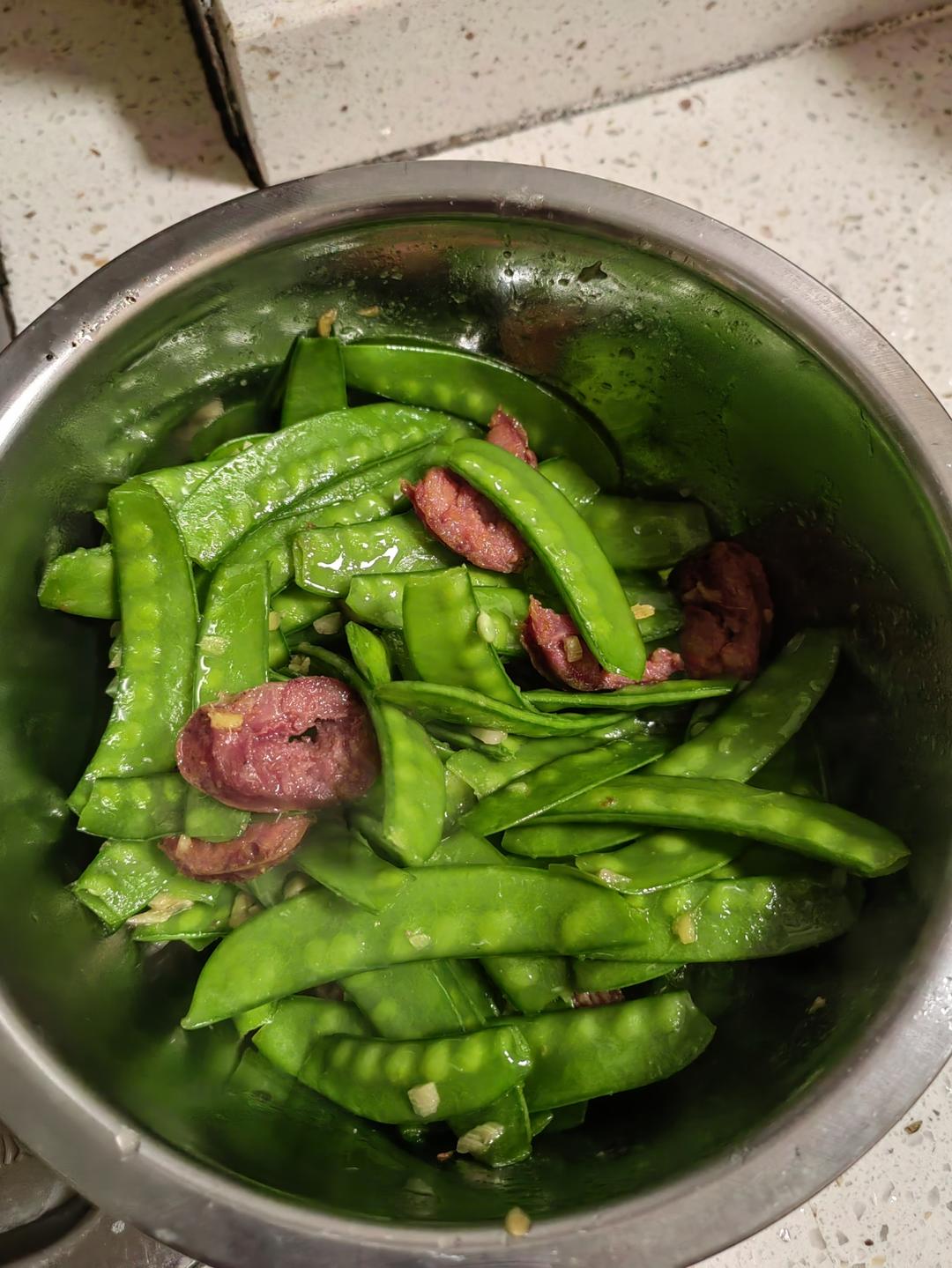 腊肉炒荷蘭豆