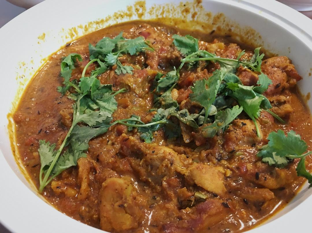 初落雪做的chickentikkamasala印度马萨拉鸡