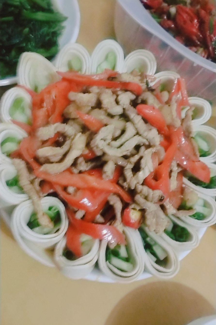 年夜饭&高颜值的【京酱肉丝千张蔬菜卷】