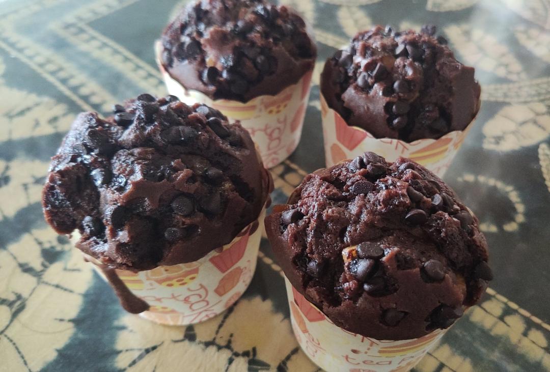 巨简单❗️超快速❗️巧克力玛芬蛋糕❗️好吃哭了