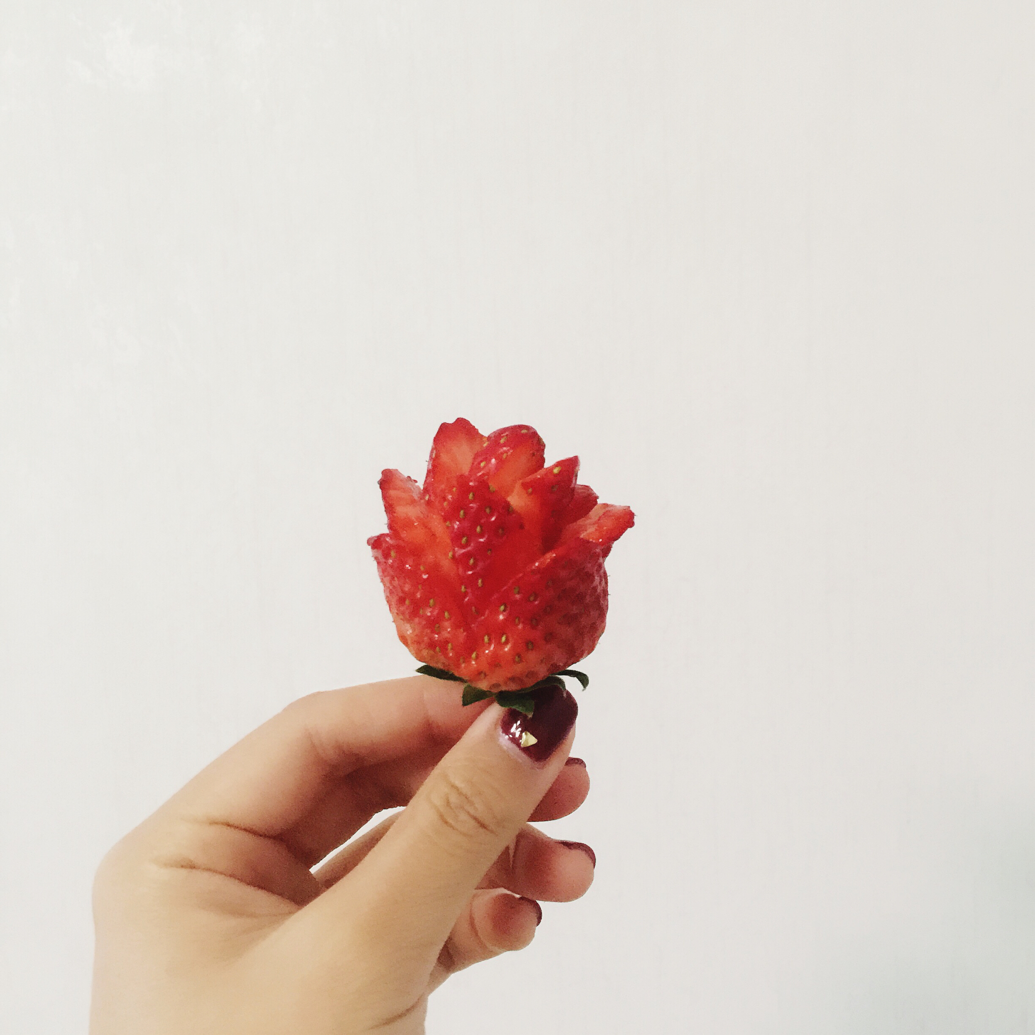 草莓玫瑰花——让草莓一分钟变玫瑰