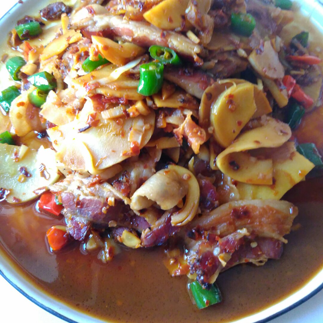 冬笋炒腊肉