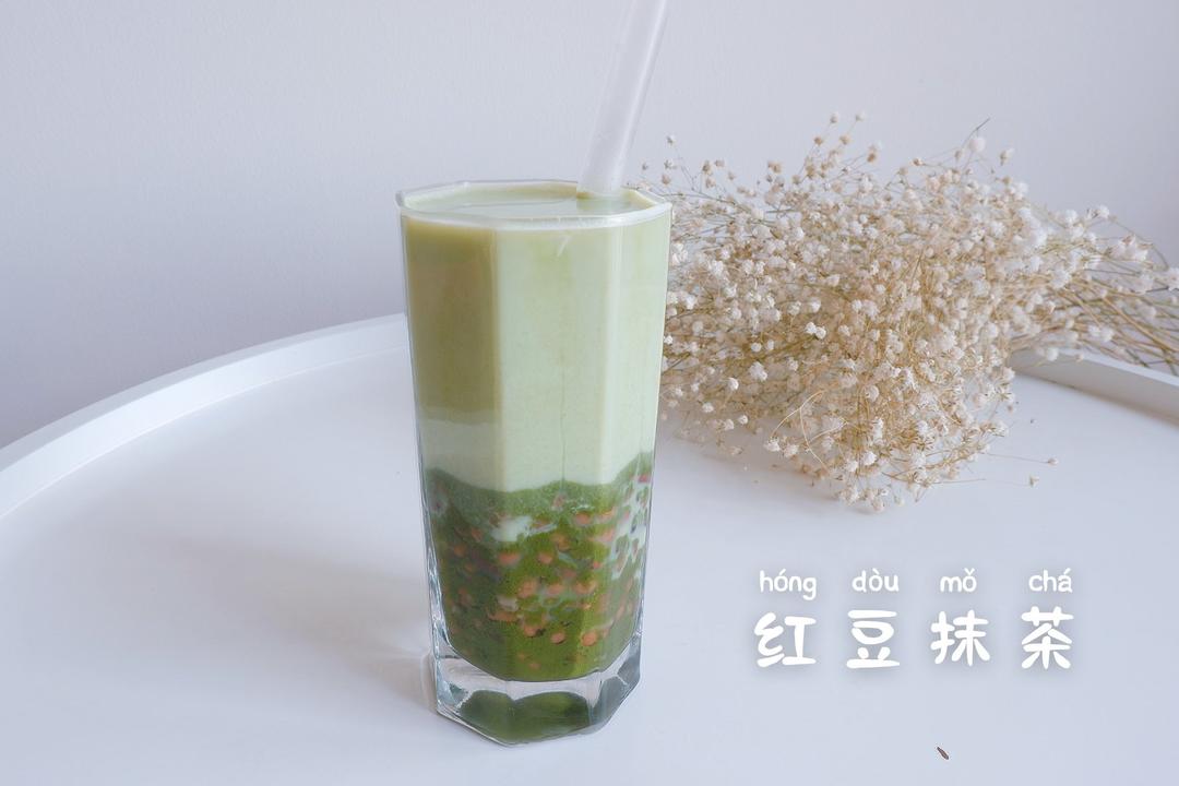 维他奶宝藏茶—自制奈雪の茶（抹茶红豆沙豆奶）