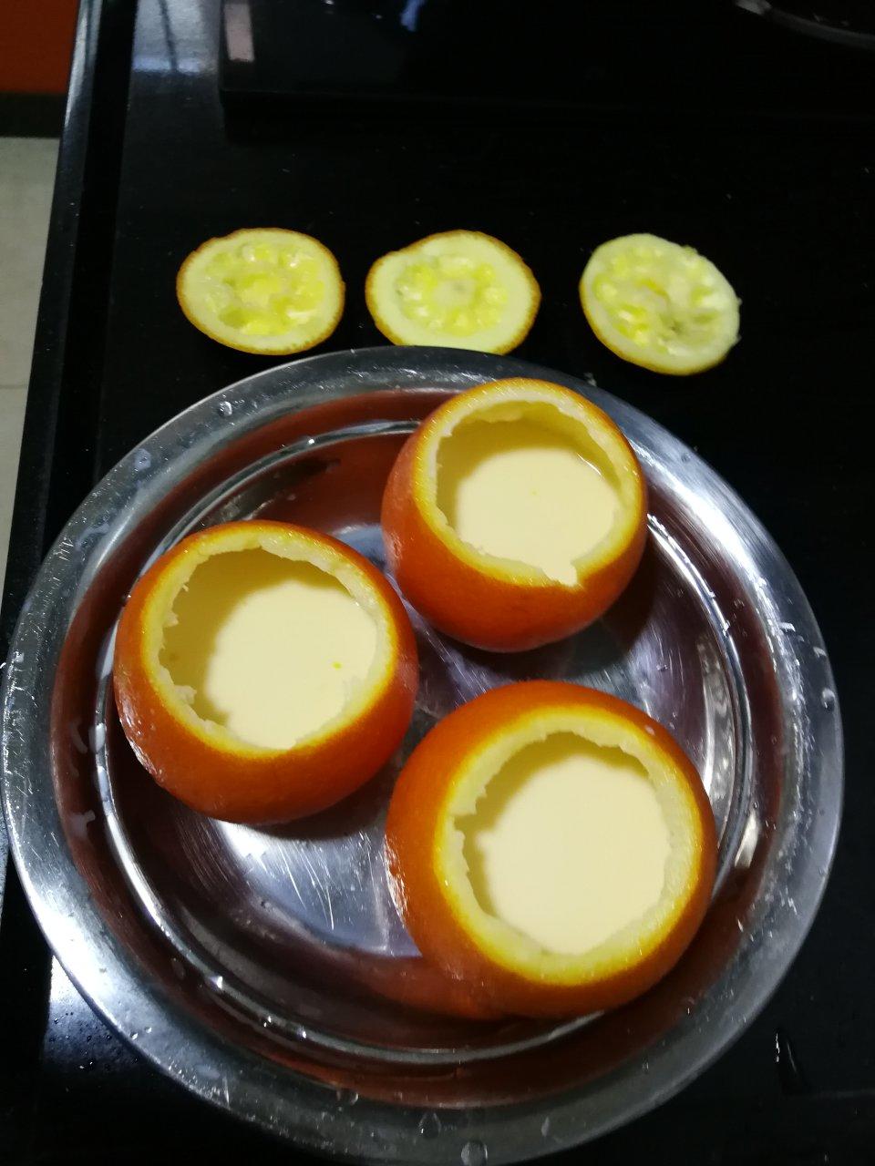 懒人甜品🍮｜橙香双皮奶蒸蛋