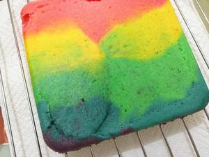 【微波炉】彩虹蛋糕卷的做法 步骤24