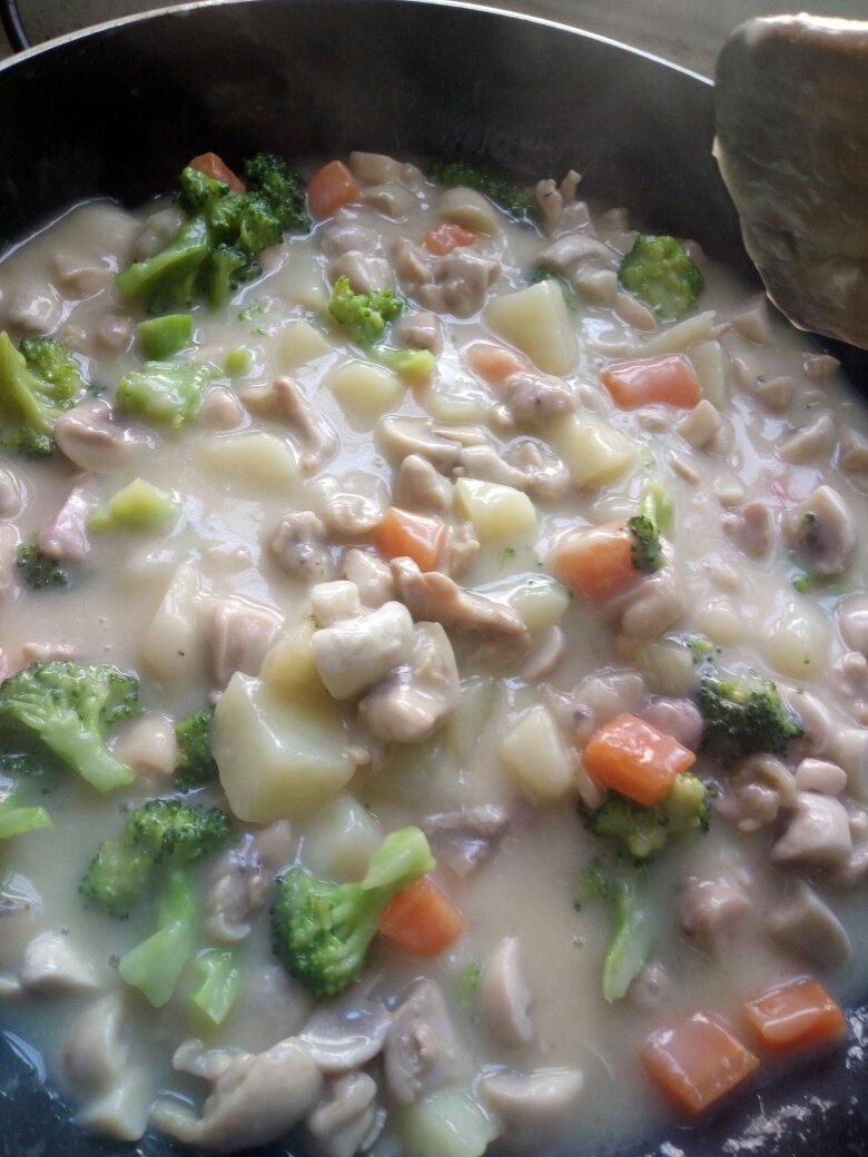 奶炖蔬菜鸡肉