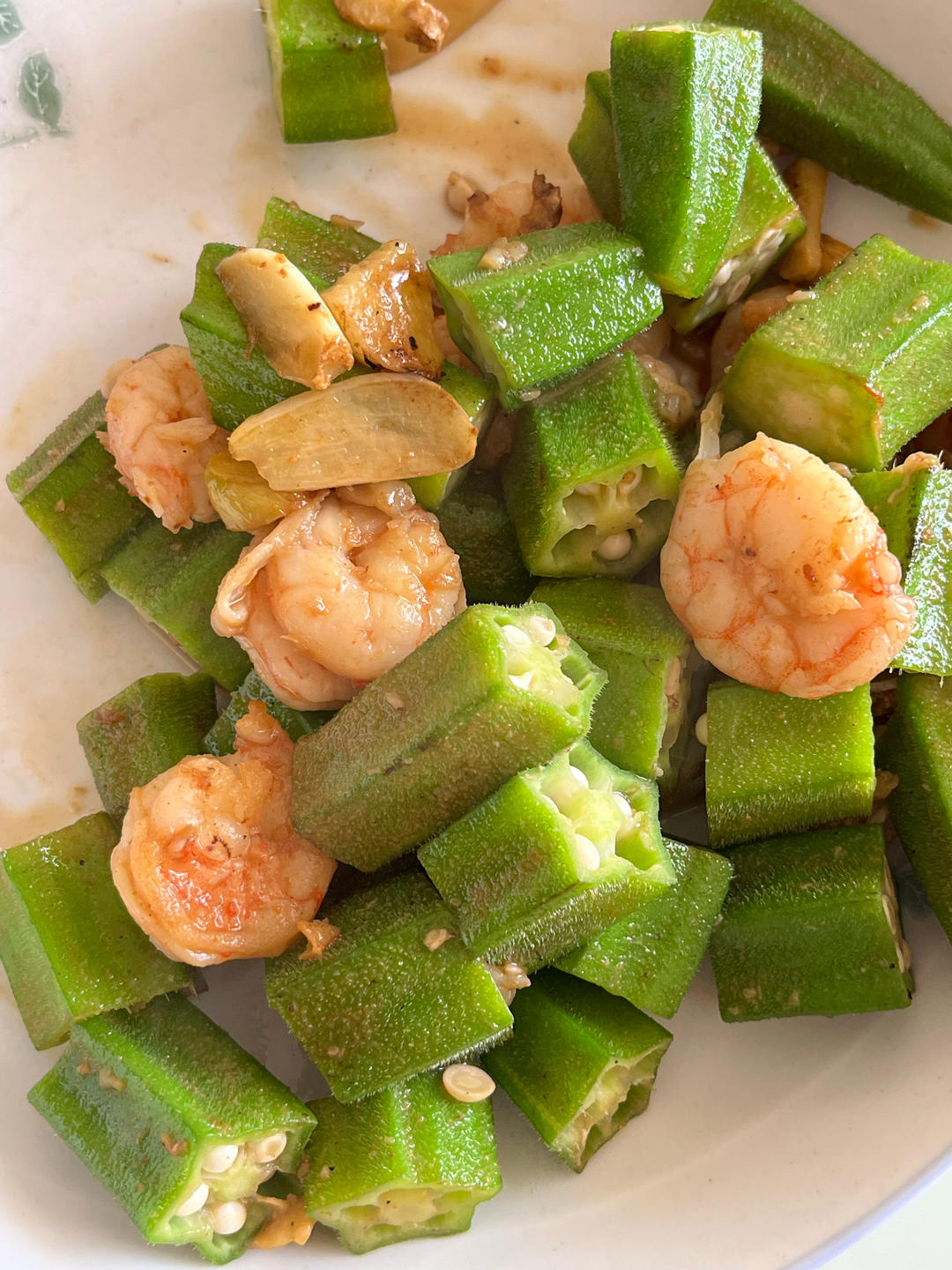 秋葵炒虾仁🍤