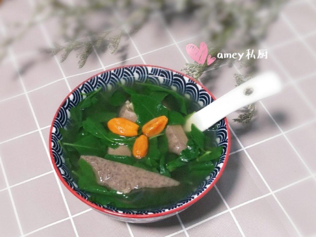 枸杞叶猪横脷汤