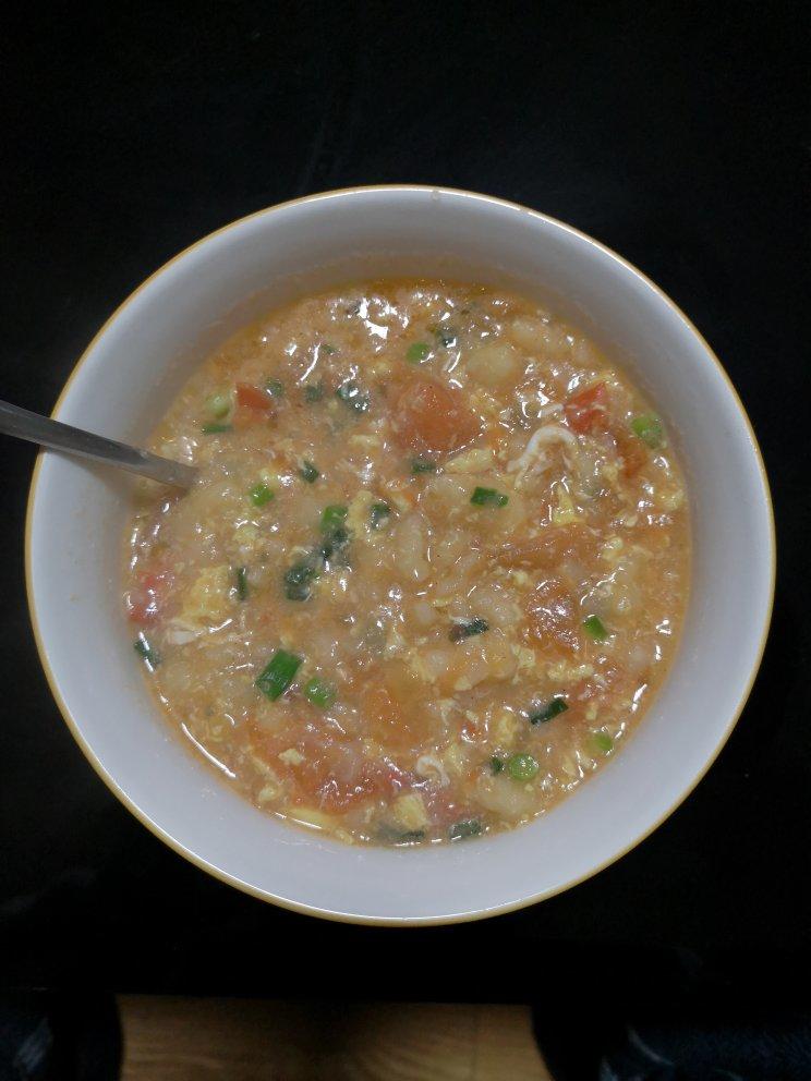 西红柿鸡蛋疙瘩汤