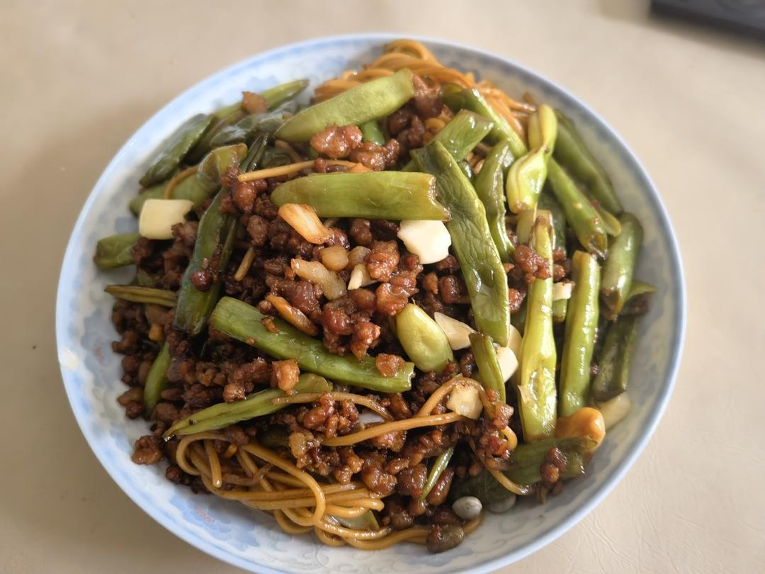 地道老北京扁豆焖面 豆角焖面 太好吃小心吃撑哦