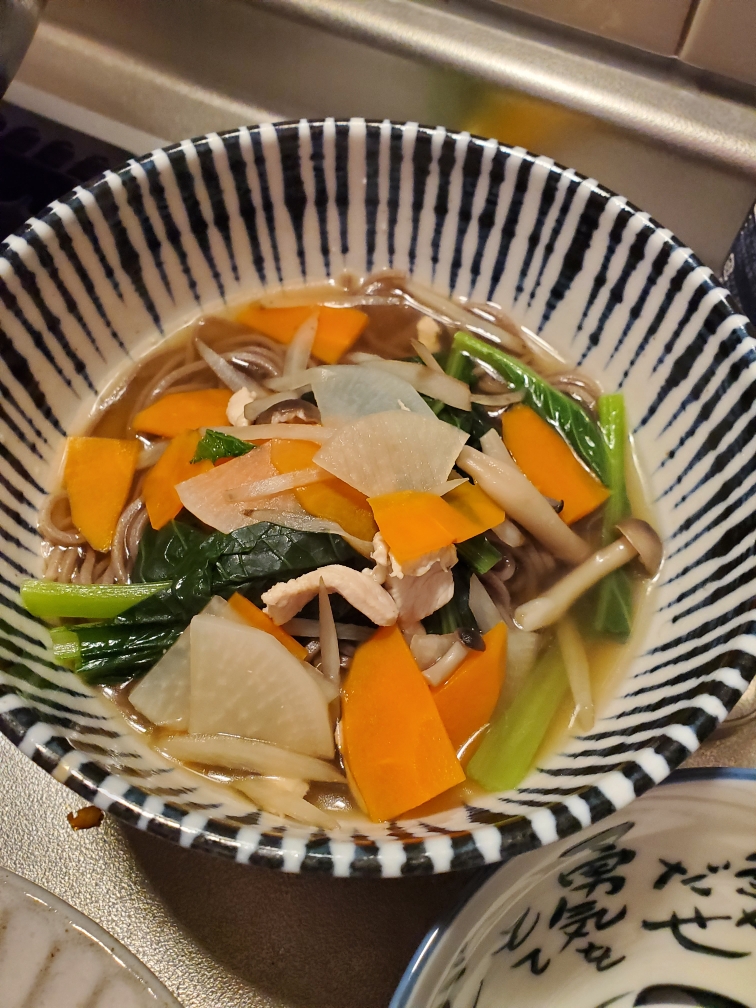 日式蔬菜汤面（低卡低脂低糖）276kcal糖尿病人也适用的做法