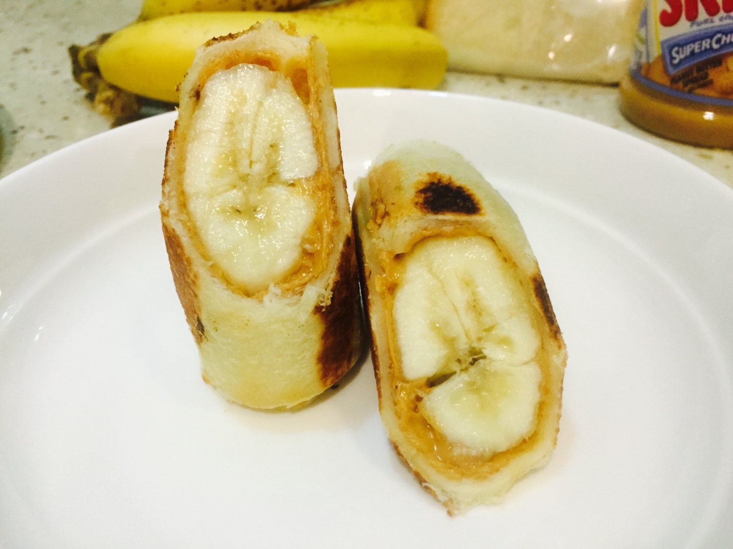 健康早餐: 香蕉花生卷的做法