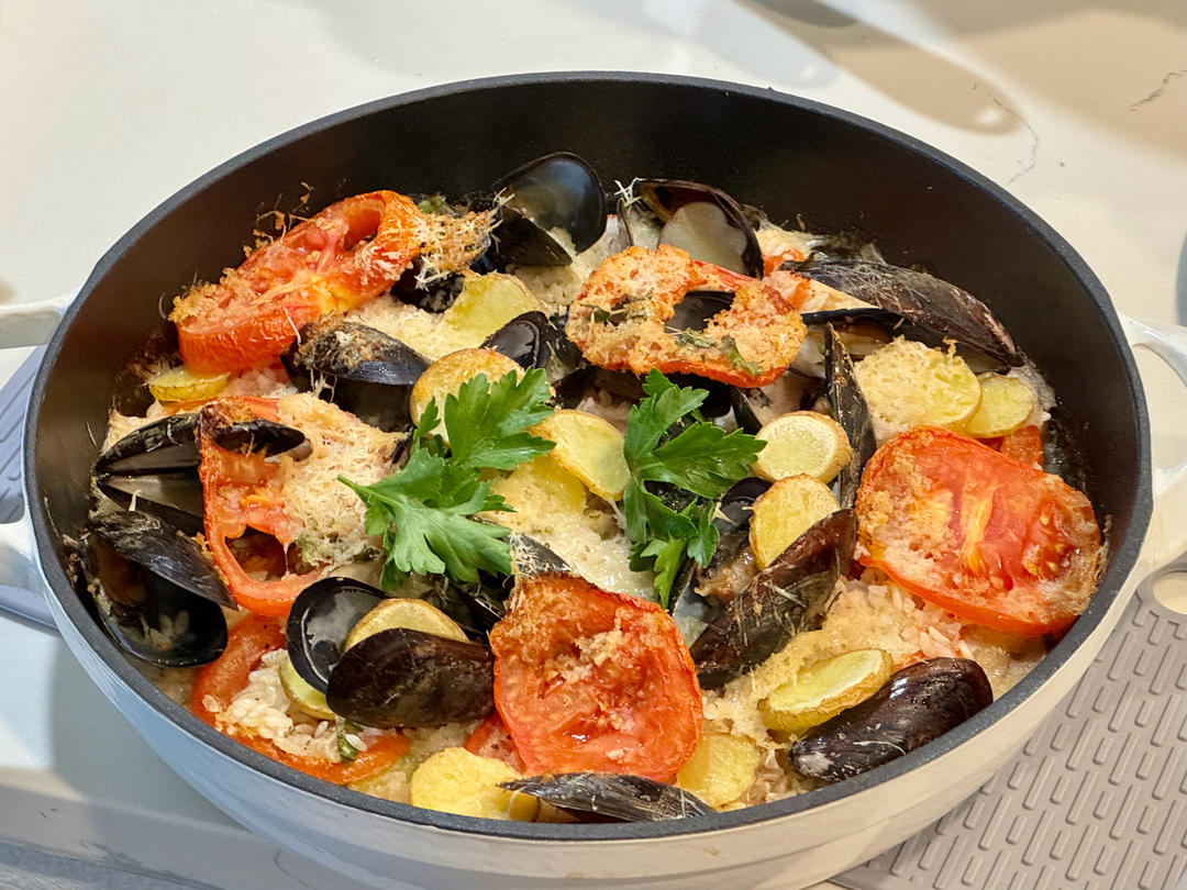 🇮🇹意大利one pot家常菜 Tiella Barese 青口烩饭