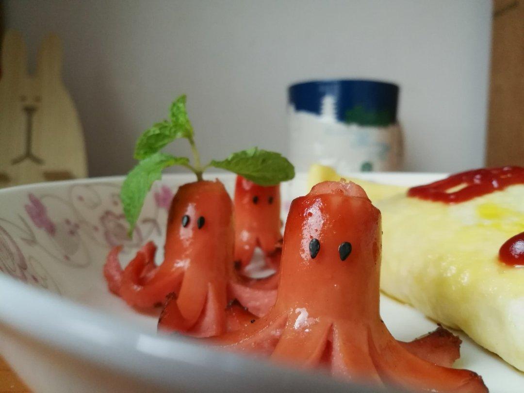 宝宝生日派对食物-八爪鱼香肠