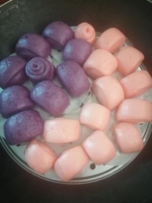 紫薯馒头（草莓馒头）的做法 步骤3