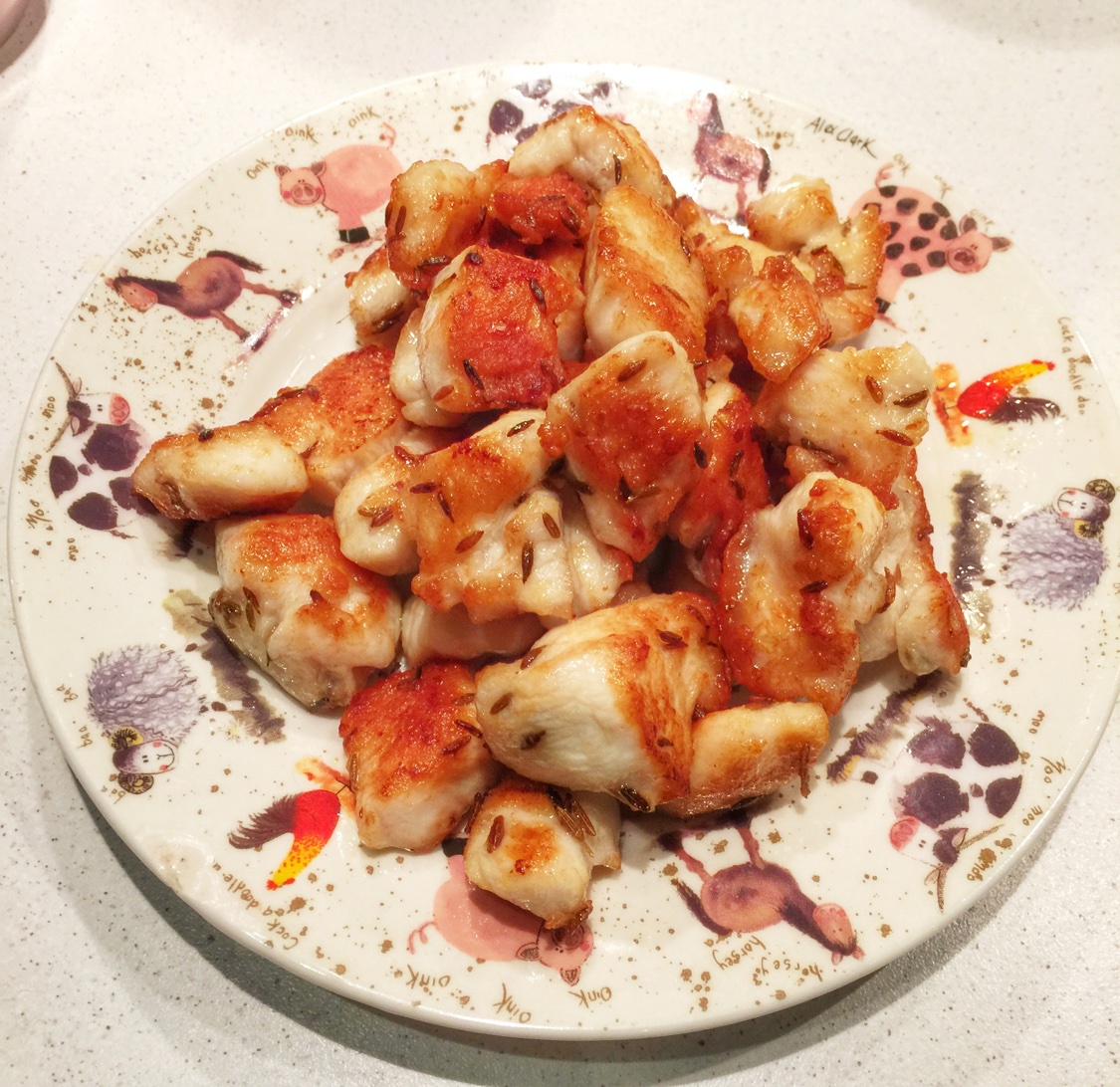 孜然鸡肉粒