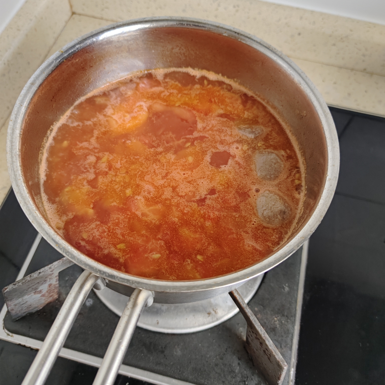 番茄豆腐牛肉丸汤的做法 步骤4
