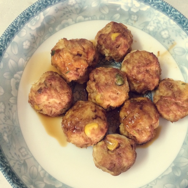 软绵绵的鸡肉豆腐丸（无油）