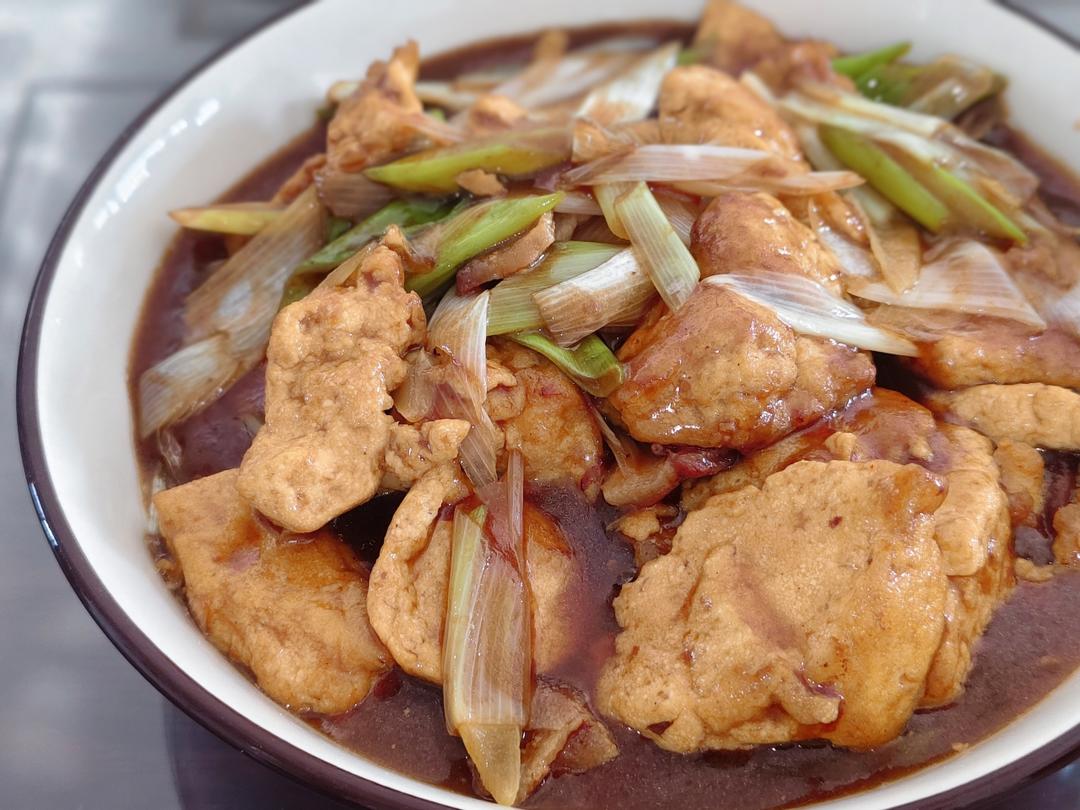 葱烧豆腐