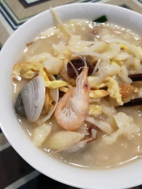 sasa0707做的疙瘩面临海麦虾