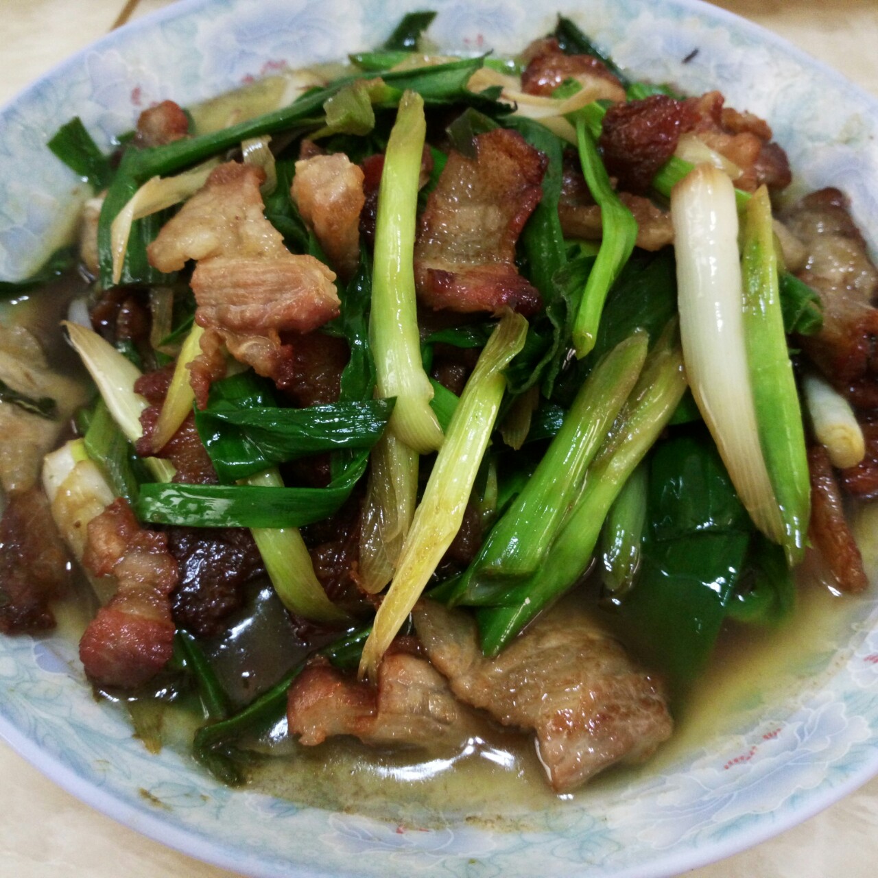 懒人版蒜苗炒肉