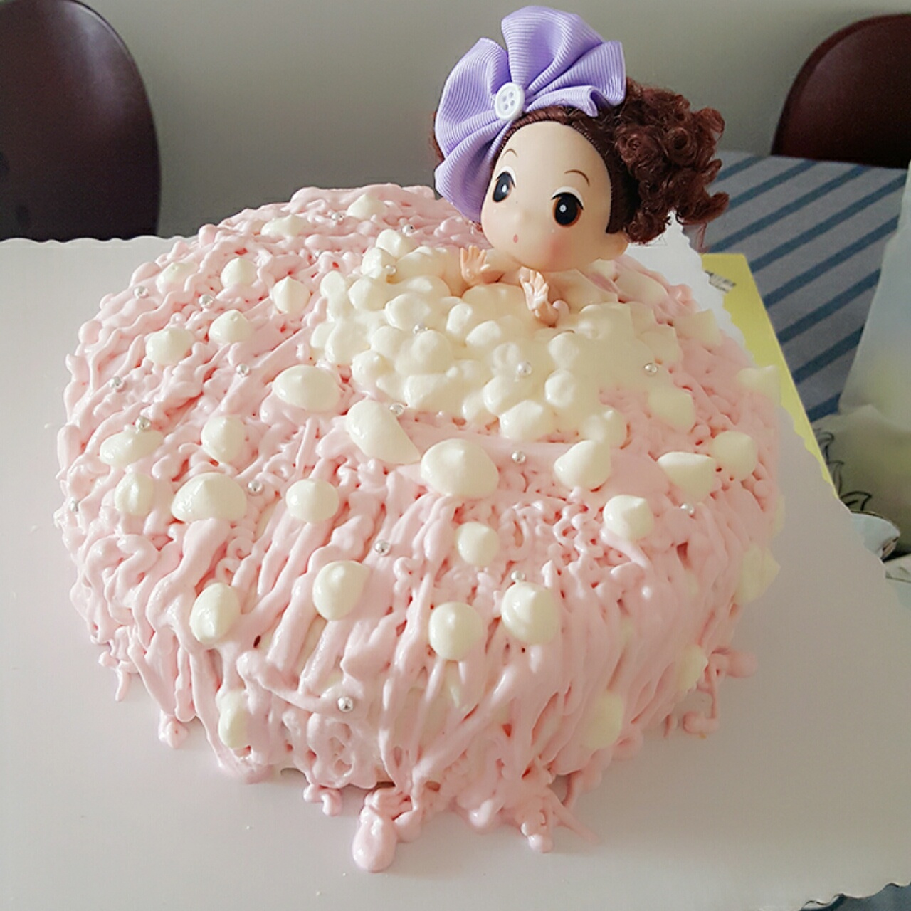 详细步骤制作泡泡浴娃娃蛋糕