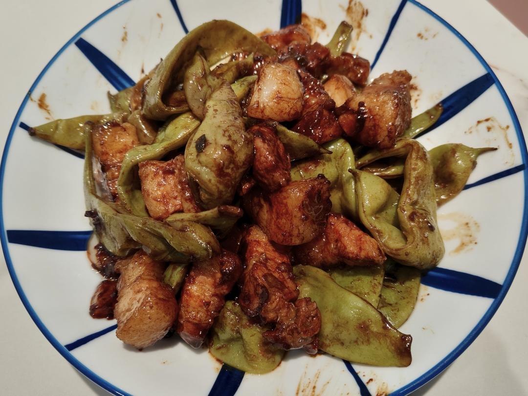 东北油豆角炖肉
