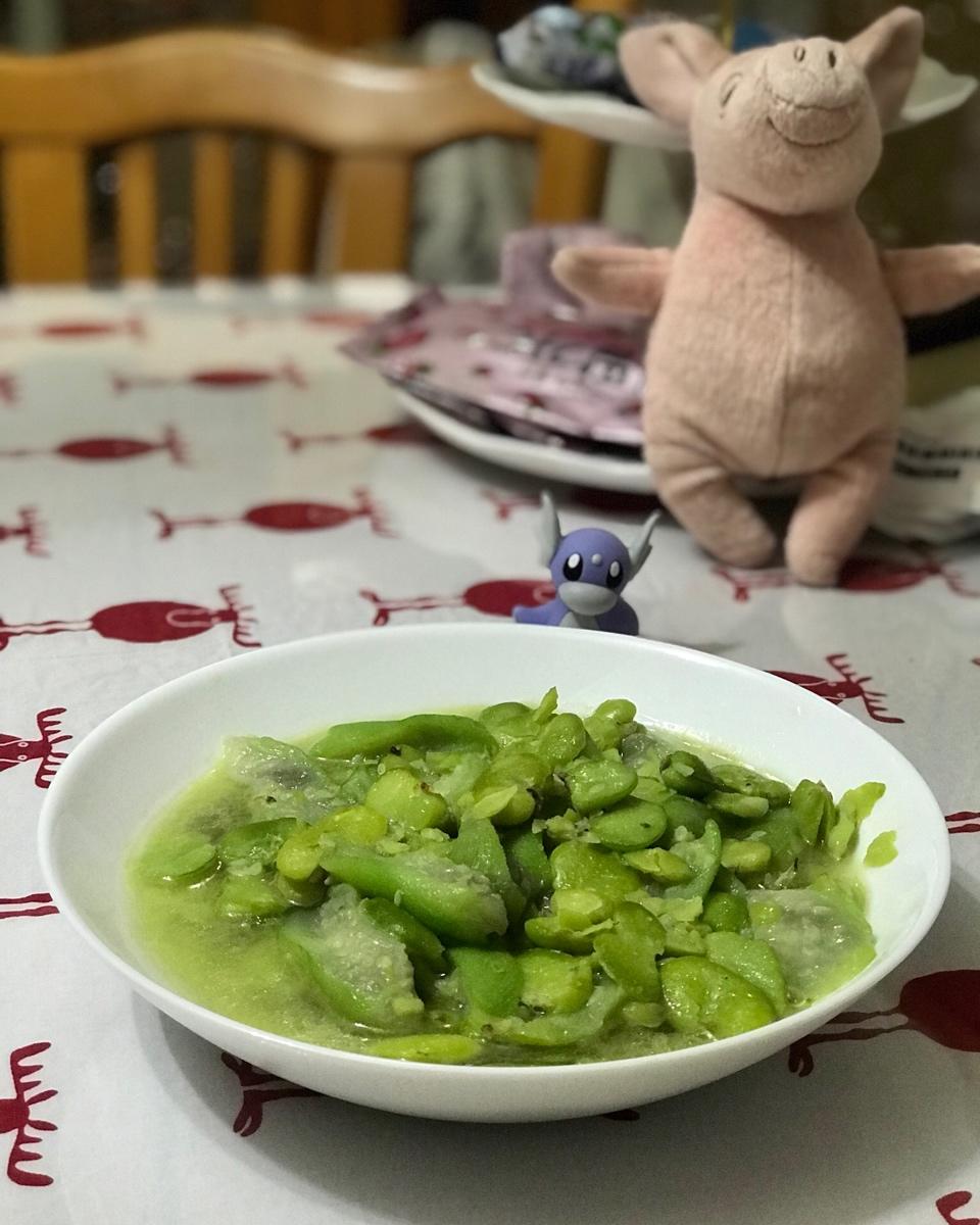 清炒丝瓜蚕豆