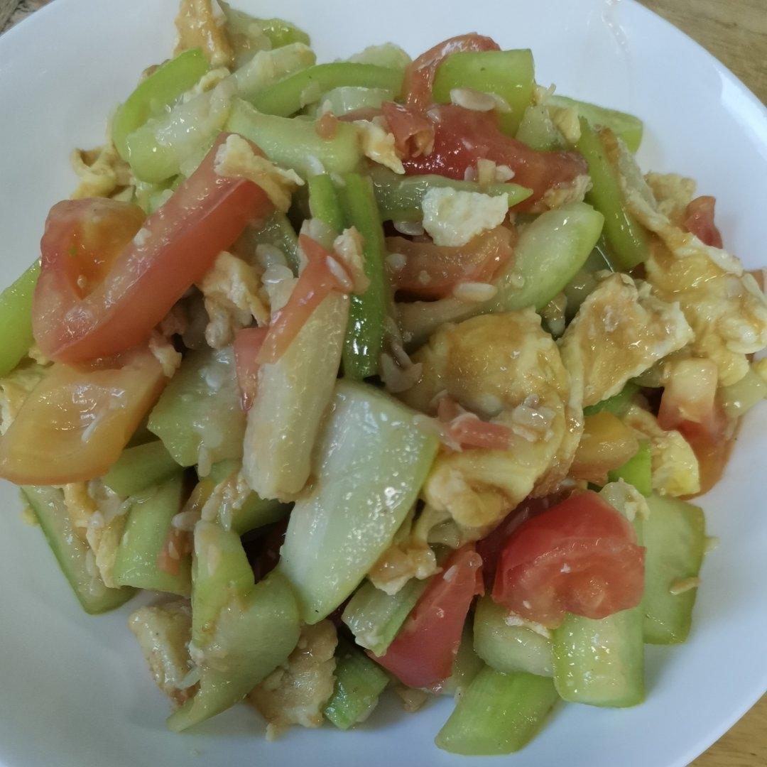 丝瓜西红柿炒蛋