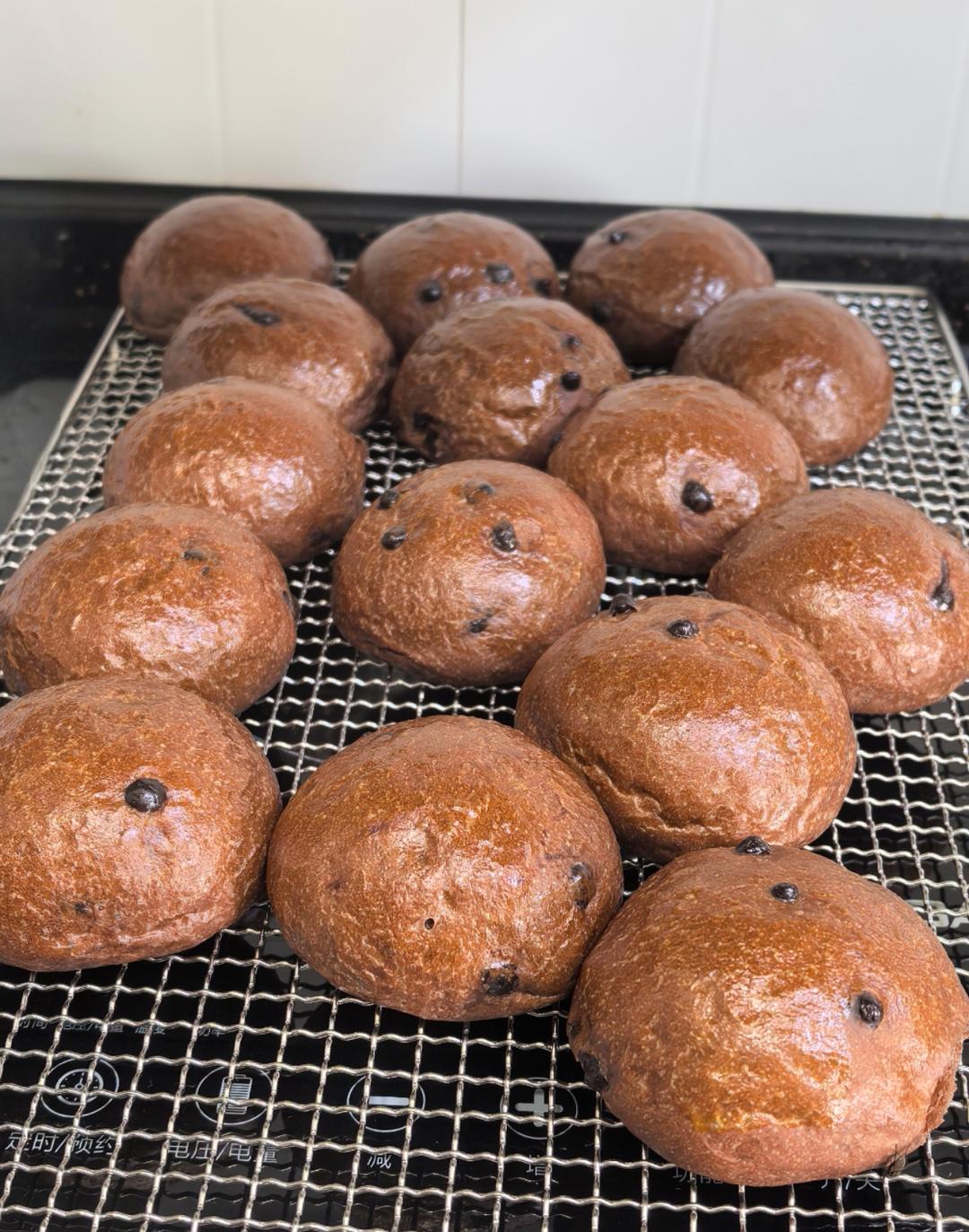 双重巧克力口感---爆浆可可小面包