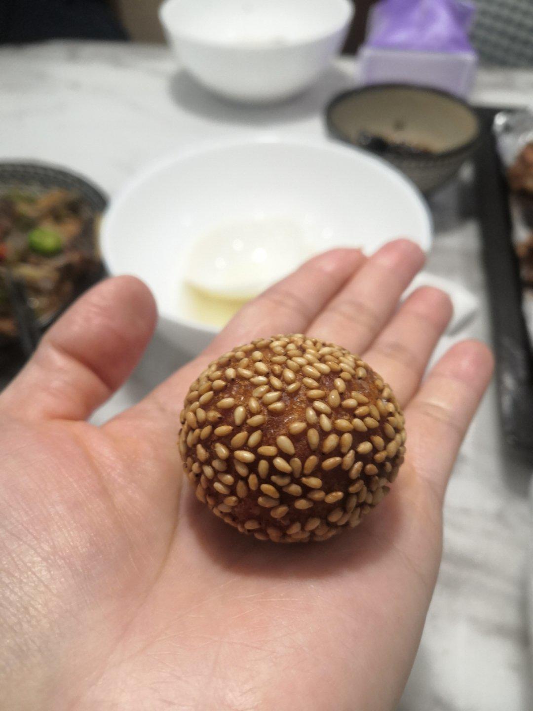 “南瓜芝麻球”聚餐必做小点心