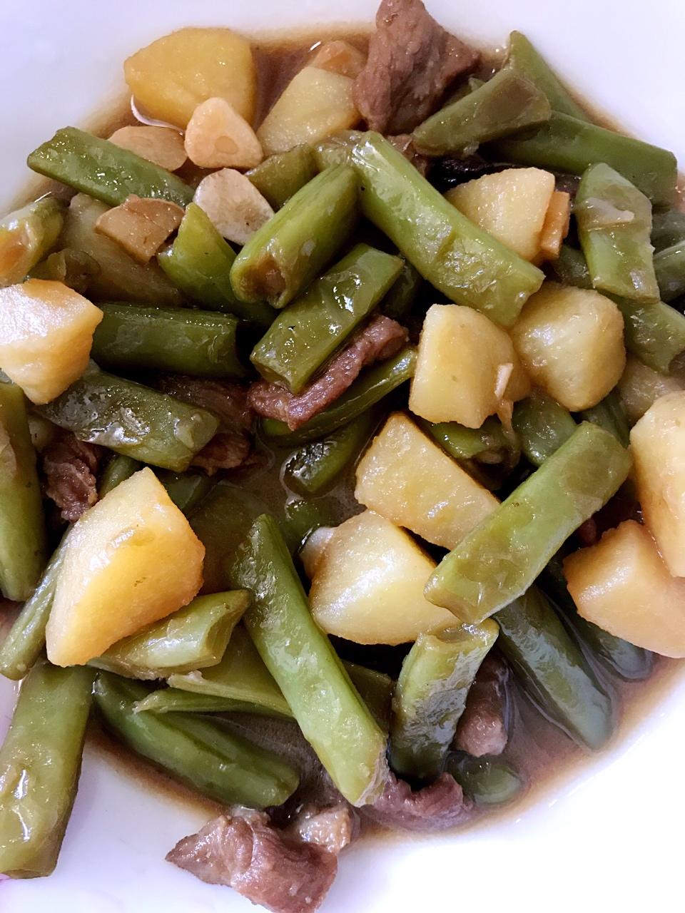 土豆炖豆角