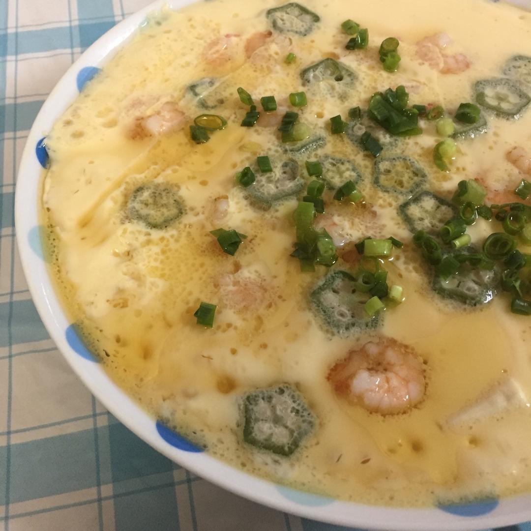 虾仁豆腐蒸水蛋